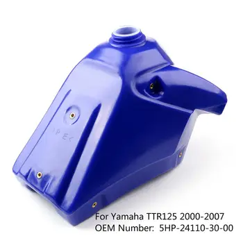 Areyourshop Para Yamaha TTR125 2000-2007 2001 2002 Gas Combustible Tanque de Gasolina Gastank Azul de la Motocicleta del ABS de plástico del Tanque de 5HP-24110-30-00