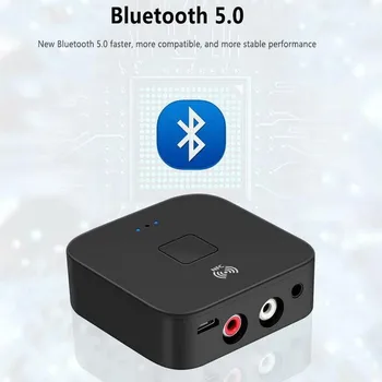 Auto Receptor Bluetooth 5.0 aptX LL AAC Jack de 3,5 mm Aux Adaptador de Coche de Audio Estéreo Para TV Mic Música NFC Altavoz con conexión Inalámbrica a S0J3 23652