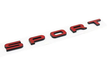 Auto rojo Negro DEPORTE para el Range Rover Trasera de Arranque del Portón trasero Insignia Emblema etiqueta Engomada