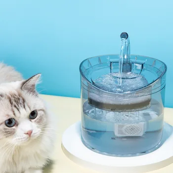 Automático Cat Fuente De Agua Con Grifo De Perro Dispensador De Agua Transparente Bebedero Para Mascotas Potable Alimentador De Filtros Sensor De Movimiento