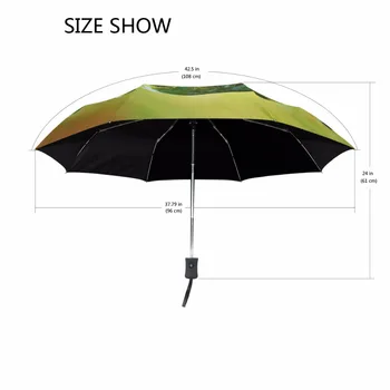 Automático de 3-plegado Paraguas de la Lluvia de las Mujeres de Negro Recubrimiento Anti-uv Rana Divertida Paraguas de la Lluvia de Herramientas de Sol, Sombrilla