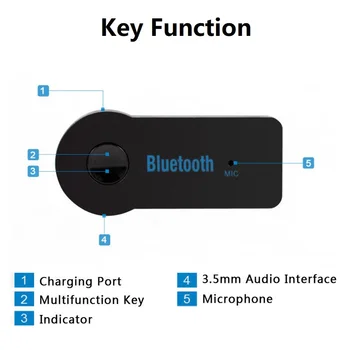 AUX de Audio de la Música del Bluetooth del Coche Receptor Accesorios Para Ford Kuga MK4 4 Mustang Escapar de Tránsito KA, Ecosport MK2 MK3 Galaxy MK7 MK6 15923