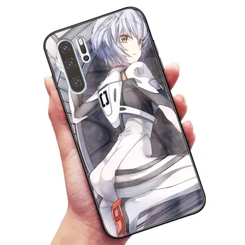 Ayanami Rei de cristal de la caja del teléfono de la cubierta de shell para el Huawei Honor V Mate P 9 10 20 30 40 Lite Pro Plus Nova 2 3 4 5