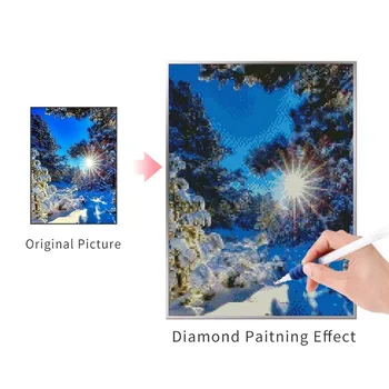 AZQSD el Bordado de Diamantes Paisaje de invierno de Diamante Mosaico de Nieve Árbol de la 5d de Bricolaje de Diamante de la Pintura de la Decoración de la Casa de las Artesanías