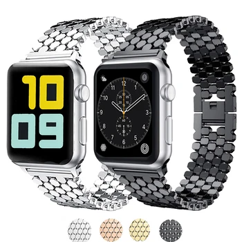 Banda de acero inoxidable para el Apple Watch de la Serie 6 se 5 4 3 2 1 38 MM 42 MM Correa de Repuesto Para el iwatch de 40 mm, de 44 mm de milanesa Accesorios