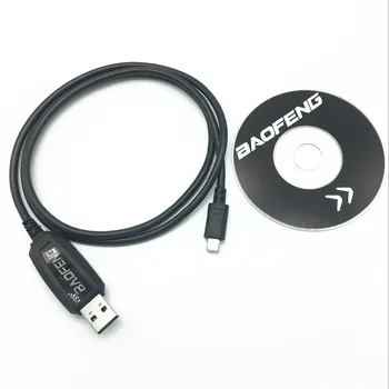 Baofeng BF-T1 Original Cable de Programación USB con CD de Controlador para BAOFENG BF-T1 UHF 400-420mhz mini walkie talkie accesorios