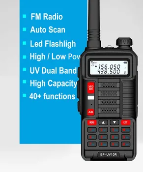 Baofeng UV 10R Profesional Walkie Talkies 30km de Alta Potencia de 10W de Banda Dual de 2 vías CB Radio para radioaficionados Transceptor de hf VHF UHF BF UV-10R Nuevo