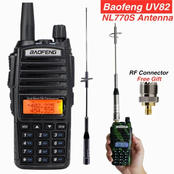 BAOFENG UV-82 Walkie Talkie de Doble Banda VHF UHF de Dos vías de Radio UV82 Caza CB Jamón Estación de Radio uv82 Antena para Móviles, Radios de Coche