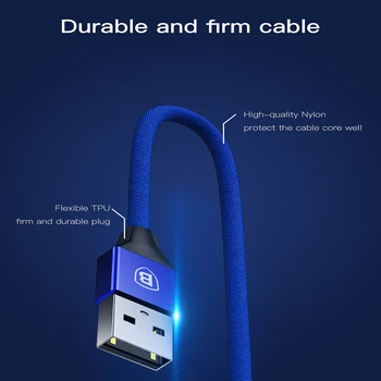 Baseus USB Tipo C cable para Samsung galaxy s9 más para la nota 8, 3A cable USB de carga rápida de datos del Cable para el huawei mate 10 lite USB-C