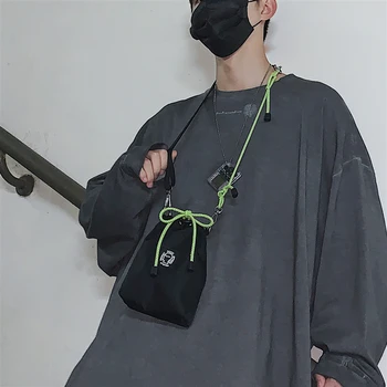 Bañera de diseño único bolsa de mensajero de la marca de moda bolso de hombro de la luz casual teléfono de la bolsa de pareja bolsa de mini cordón bolsa de balde