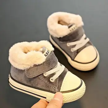 Bebé de Invierno, Zapatos de Niñas de 1 a 3 Años Cálida Piel de los Chicos, Además de Zapatos de Terciopelo Niñas Niño Botas de 2020 Invierno para Niños de Algodón de Zapatos