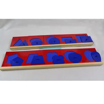 Bebé de Juguete de Montessori Inserciones de Metal Set/10 para la primera Infancia la Educación Preescolar, la Formación Juguetes de Aprendizaje de las Formas Geométricas