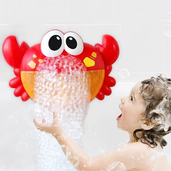 Bebé Juguetes de Baño Cangrejos pulpo de la burbuja de la Máquina Con la Música de baño Bañera de agua Divertida Piscina de juguete Eléctrico de la Educación de los Niños juguetes