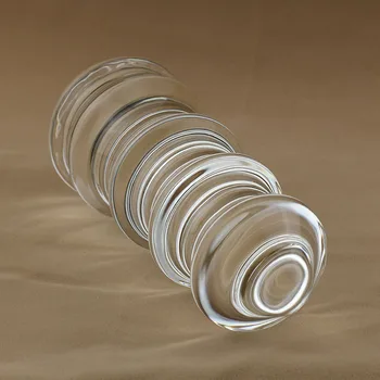 BEEGER pagoda tipo de vidrio transparente bolas anales butt plug punto g en el ano dilatador estimulador consolador de grandes anal tapones,3 tamaño de elegir