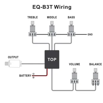 Belcat de Calidad Superior Bass Pickup Active EQ EQ Activo-B3T Circuito Preamplificador Para Bajo de Reemplazo
