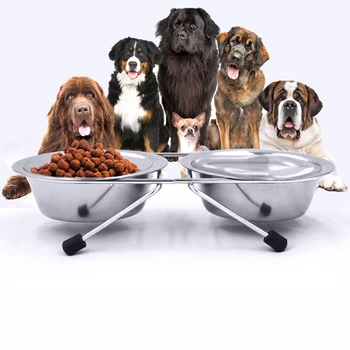 Benepaw de Acero Inoxidable de elevada para Perro de Doble Cuencos de Anti-skid de Alimentos para Mascotas Tazón de Agua Para Pequeñas Medianas Grandes Perros Gato Cachorro de Alimentación
