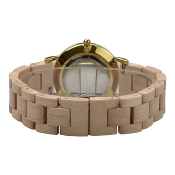 Bewell Marca de Lujo de Madera Relojes para Mujer Simple Vestido de las Señoras Relojes de Cuarzo relojes de Pulsera Impermeable relogio feminino Reloj