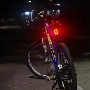 Bicicleta luz trasera de Freno de Inducción Inteligente de la Luz de Freno USB Recargable de la Luz trasera LED luz de Advertencia de accesorios de moto