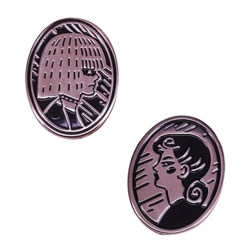 Blade Runner broche de Pris y Rachael esmalte pin conjunto de las mujeres de la moda de los botones de la insignia de los aficionados al cine de regalo