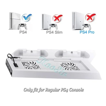 Blanco PS4 Consola de Soporte del Ventilador de Refrigeración Play Station 4 Controlador de Cargador PS 4 Cooler Pad Estación de Carga para los Juegos de PS4