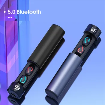 Bluetooth 5.0 Auriculares TWS Auriculares Inalámbricos Bluetooth Auriculares manos libres Deporte Auriculares Gaming Headset Con 1500mAh batería del banco del Poder