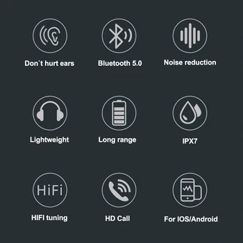 Bluetooth 5.0 de Conducción Ósea Auriculares Inalámbricos Deportes Auriculares Impermeables Open Sport Auricular sobre la Oreja TWS de manos libres de Auriculares