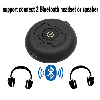 Bluetooth inalámbrico Transmisor De TV de Audio Jack de 3,5 mm Aptx Música AUX Bluetooth 4.0 Adaptador Para Dos Auriculares