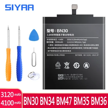 BN30 BN34 BM47 BM35 BM36 de la Batería De Xiaomi Mi 4C 5S Redmi 4A 5A 3 3 4X Reemplazo de la Batería de Polímero de Litio de la Batería de las Herramientas Libres 75051