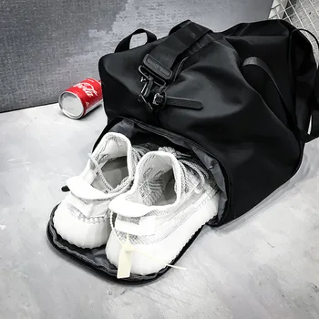 Bolsa de equipaje portátil bolsa de viaje multi de la función independiente de zapatos posición seco húmedo separación impermeable ejercicio de la aptitud de la bolsa de