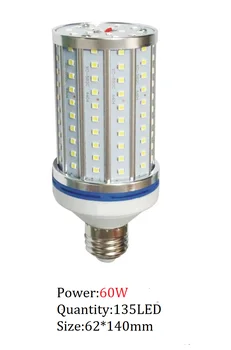 Bombillas LED de Maíz Bombilla Lámpara E27 E40 30W, 60W 80W 1200W de CA 85V-265V Lampada Aluminio LLEVÓ la Luz del Maíz Spot Bombillas de SMD2835 LED Lámparas