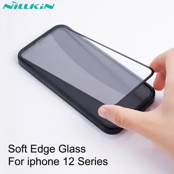Borde suave cobertura Completa de Cristal Para el iphone 12 max pro mini NILLKIN ultra clara de cristal templado Protector de Pantalla Protector de