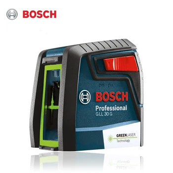 Bosch luz verde a nivel GLL 30 G de marcado por láser de instrumentos emitidos línea al aire libre de interior de nivelación y wire bonding