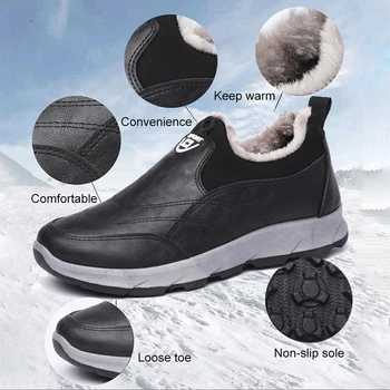 Botas de invierno Cálido Zapatos Zapatillas de deporte de los Hombres Casual Zapatos de los Hombres de Caminar al aire libre Mans Calzado Cómodo Zapatos de Invierno de los hombres 39 s zapatillas de deporte 76709