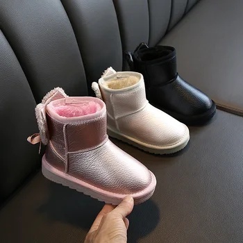 Botas De Nieve Niños 2020 Coreano De Invierno Las Niñas Se Sentía Cálida De La Princesa De La Pu Impermeable Botas De Felpa Bebé De Arranque, Zapatos De Niñas De Calzado