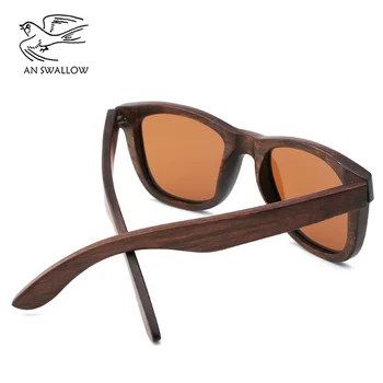 Brown Du madera gafas de sol de las mujeres gafas de sol de los hombres polarizada tonos para las mujeres UV400 retro gafas de sol occhiali da sole donna