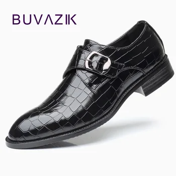 BUVAZIK Zapatos de Hombre Casual de Cuero de los Hombres Mocasines, Zapatos y Moda Deslizarse sobre Moccasin Hombre Zapatos Cómodos del Hombre Calzado 127153