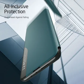 Caja del teléfono Para Samsung M51 Caso de Cuero Inteligente de la Ventana de Vista Flip Cover para Galaxy M51 M31 S M 31 31 Imán Libro Coque
