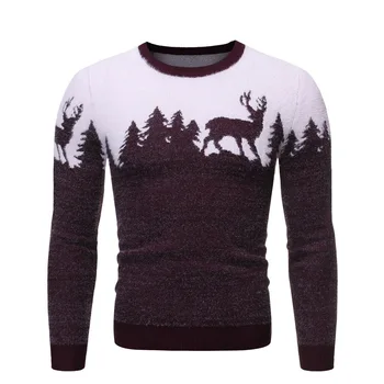 Caliente el estilo de otoño/invierno 2020 masculino de Navidad de los ciervos jersey suéter casual suéter de punto que adelgaza la tendencia masculina 45851