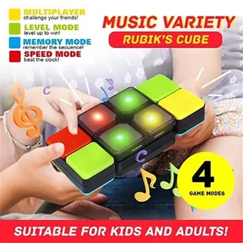 Cambiante Inteligente Puzzle Reto del Cubo con Luz Led Electrónica cubo mágico de los juguetes para los niños Anti Estrés Cubo Rompecabezas 113956