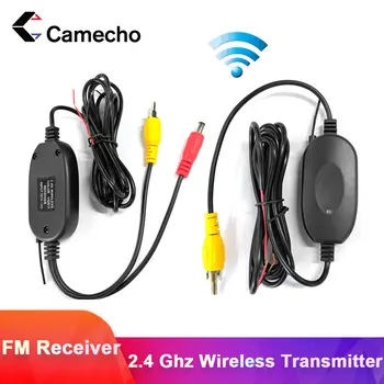 Camecho Inalámbrico de la Cámara de Vista Posterior de 2,4 Ghz de Vídeo RCA Transmisor y Receptor Kit para el Monitor del Rearview del Coche FM Transmisor y Receptor