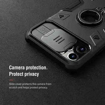 Camshield Armadura de Caso Para el iPhone 11 Pro Max Anillo Titular de la Cámara de Diapositivas de la Cubierta