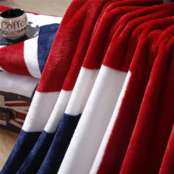 Canadá Bandera Británica/Americana Bandera de Lana Tirar Mantas Para Camas de Sofá Super Suave Colcha a Cuadros Caliente la Ropa de Cama Manta 150x200CM