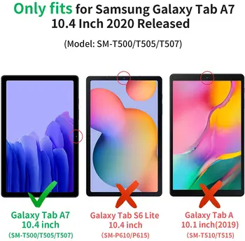Caso Para Samsung Galaxy Tab A7 10.4 2020 Funda Tablet Duro Caso SM-T500 SM-T505 SM-T507 de servicio Pesado de Silicona Resistente Cubierta del Soporte