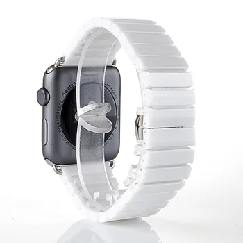 Cerámica Correa de reloj para el Apple Watch 6 5 4 3 2 banda 44mm 42mm Reloj Inteligente de la Correa de Pulsera de Cerámica Correa de reloj iWatch serie 38mm 40mm