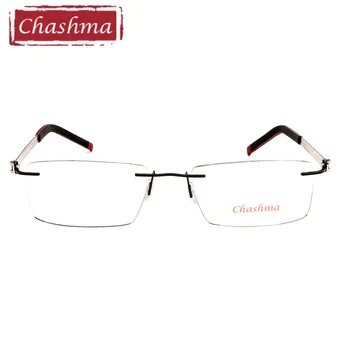 Chashma De La Marca Del Diseñador De Gafas De Prescripción De Los Hombres Gafas De Luz De La Moda De Las Gafas Sin Montura Gafas 9888