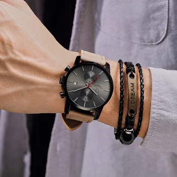 CHEETAH de Nueva Moda Relojes para Hombre de la Marca Superior de Lujo Cronógrafo Deportivo Reloj de Cuarzo de los Hombres de Cuero Reloj de Relogio Masculino