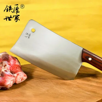Chef picar cuchillo de acero Inoxidable forjado hecho a mano cuchillos de cocina china cuchillo de carnicero cuchillo de picar carne hueso cuchillo кухонные ножи