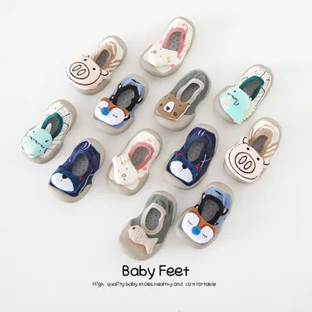 Chica Calcetines de Niños de Zapatillas para Bebé Bebé Suave antideslizante Zapatos de Niño de las Niñas de Bebé Calcetín Zapatos de los Niños de los Animales Suela Blanda Zapatos de Goma