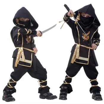 Chico nuevo Ninja de Trajes de Fiesta de Halloween para Niñas y Niños, Guerrero Sigilo Niños Cosplay Asesino de Disfraces para Niños Regalos para el Día de