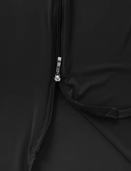 ChicTry Mujer Mujer Sexy Lencería Transparente Malla translúcida de Ver a Través de vestido de Babydoll Clubwear Vestido Mini Negro ropa de dormir
